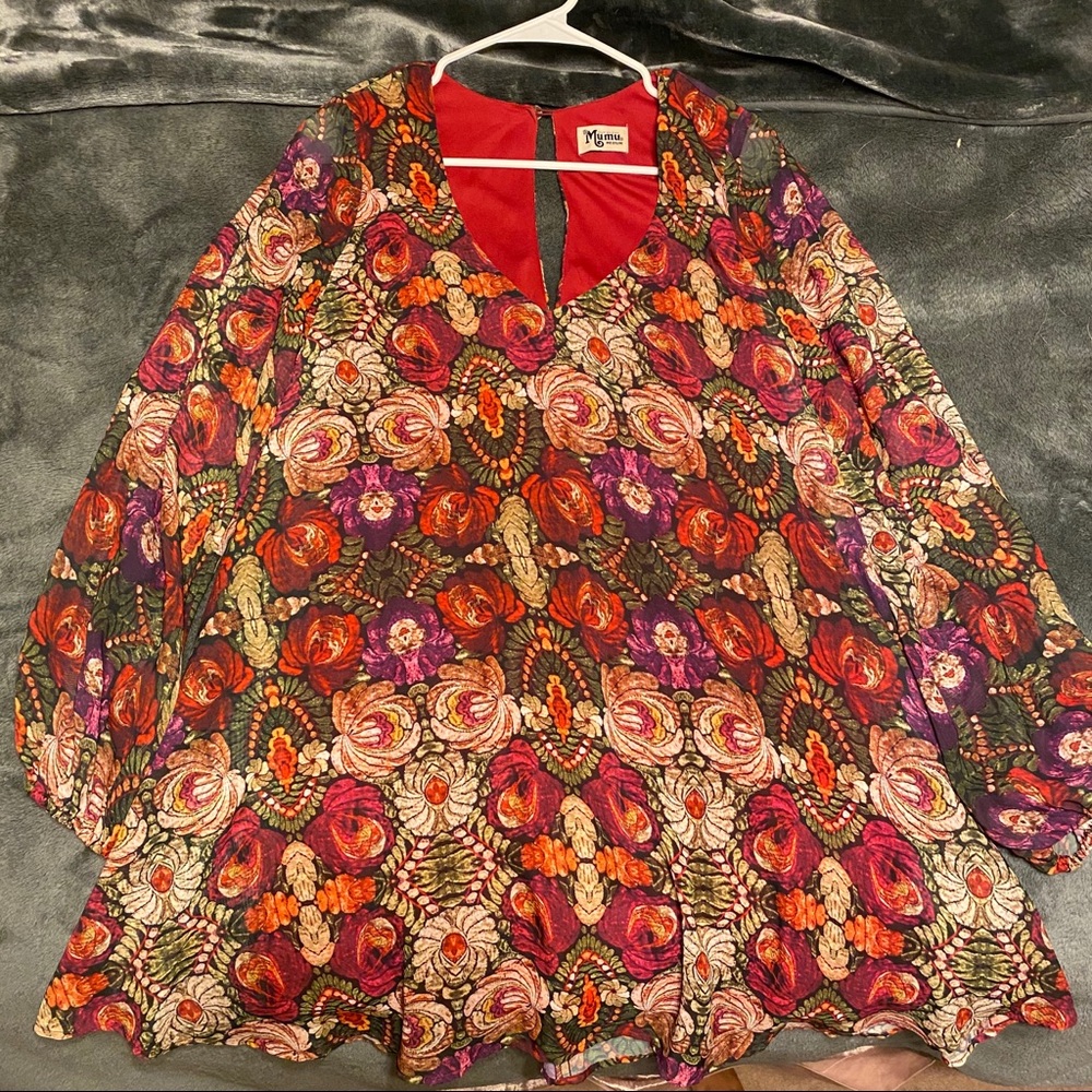 Show Me Your Mumu Floral Tunic Dress Sz M
